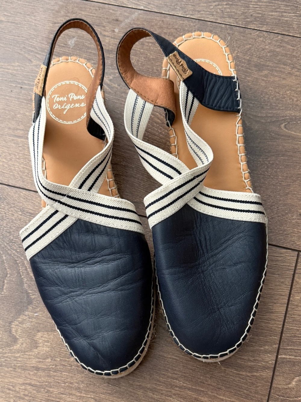 8.5 US - Toni Pons (Navy and White Espadrilles)